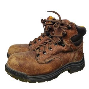 Timberland Pro Series Titan Safety Toe Women's Brown Leather Boots Sz 6